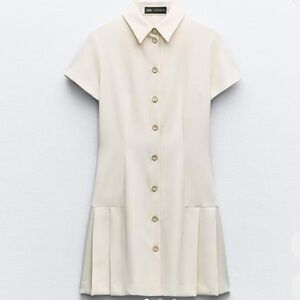 NWT- Zara cream dress- Size M